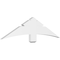 Ekena Millwork Alberta Architectural Grade PVC Gable Bracket, 60"W x 15"H x 2"D x 6"F, 6/12 Pitch GBP060X15X0206ALB00 - alternate 1